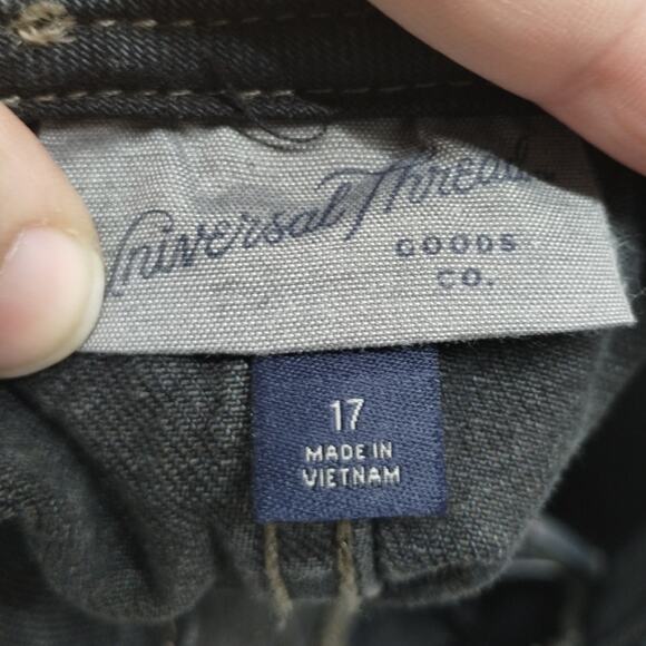 Universal Thread NWT Juniors Size 17 Black Slit Front Halter Neck Denim Dress - Picture 5 of 8